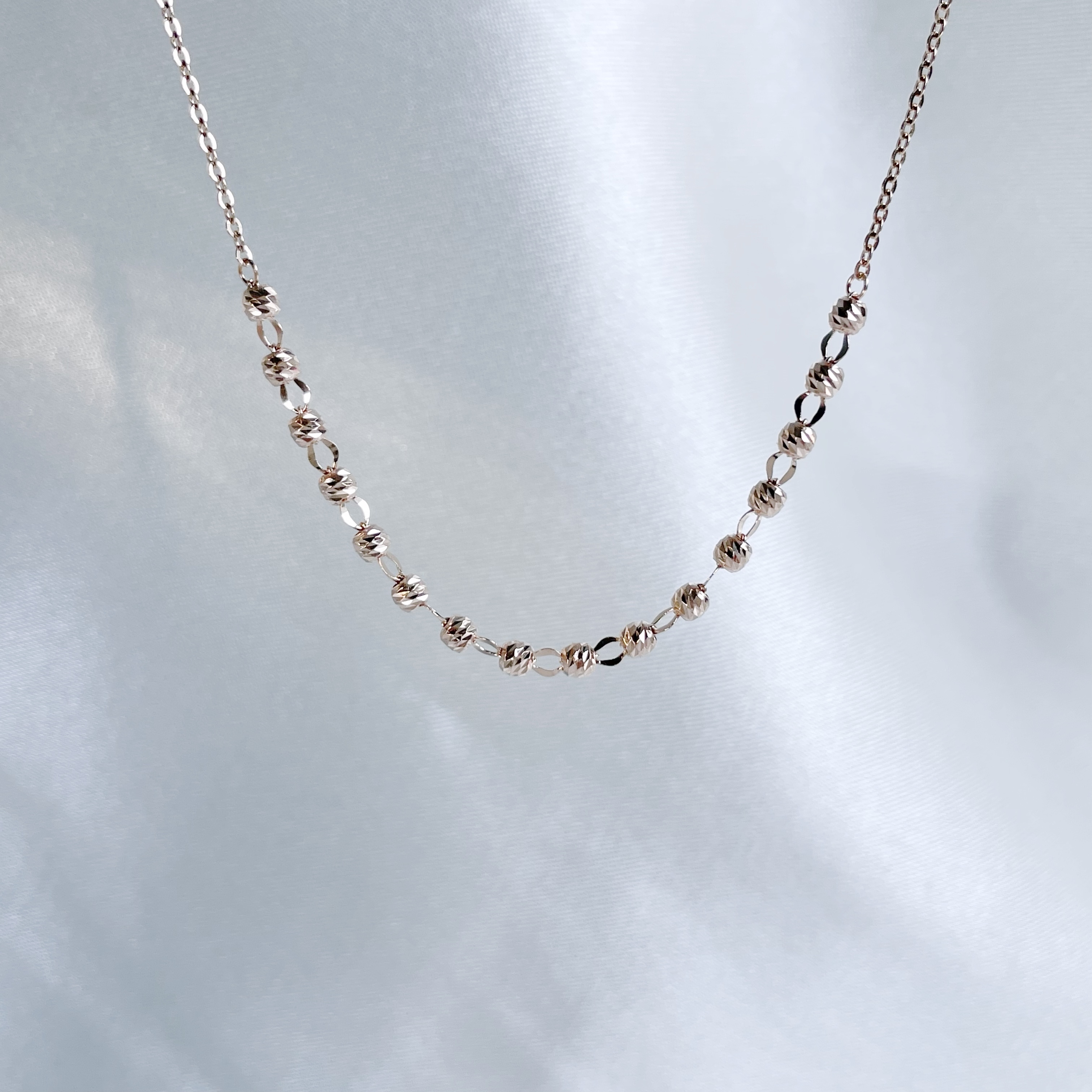 14K Glitter cutting ball鎖骨鏈