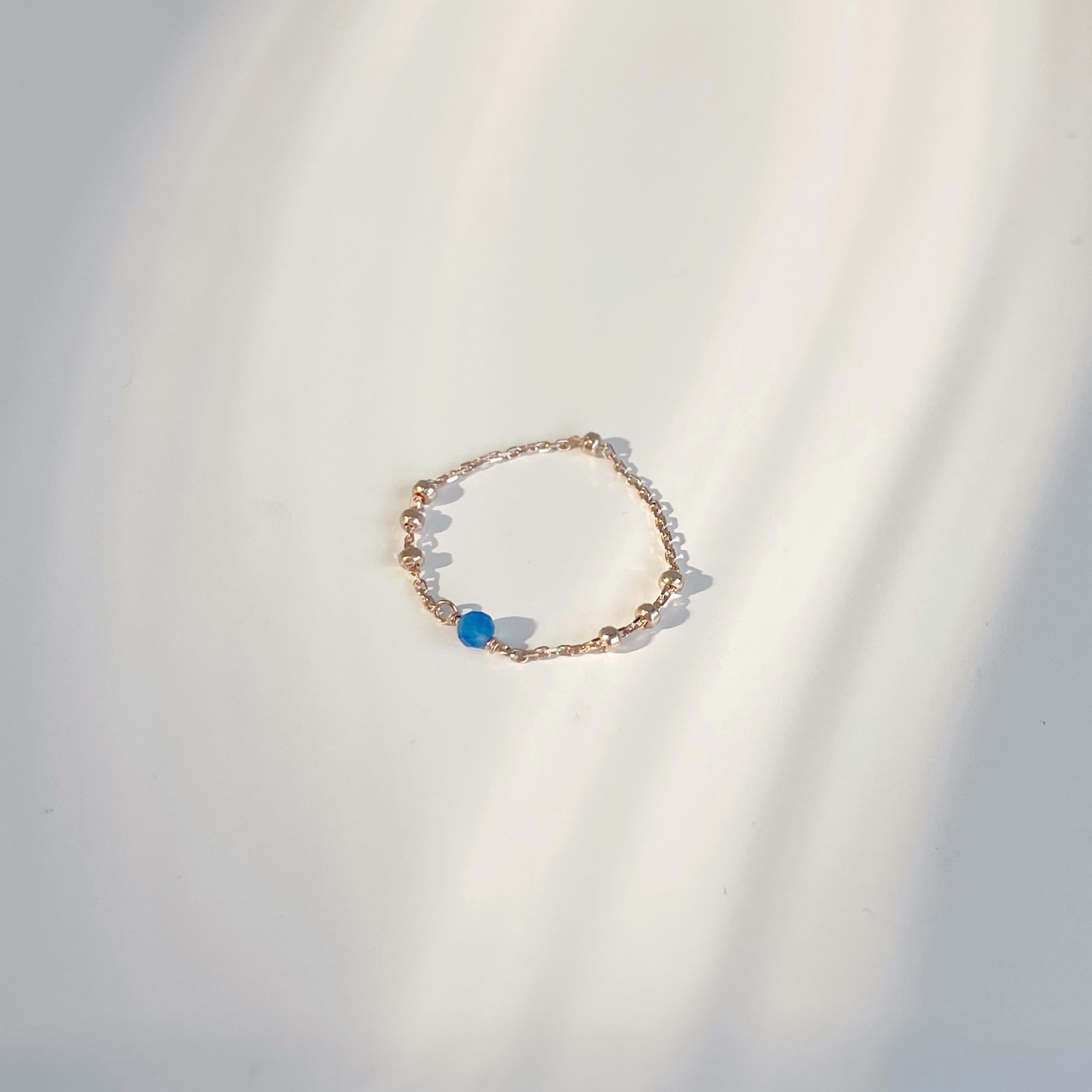 簡約Triplets海藍玉髓鏈戒