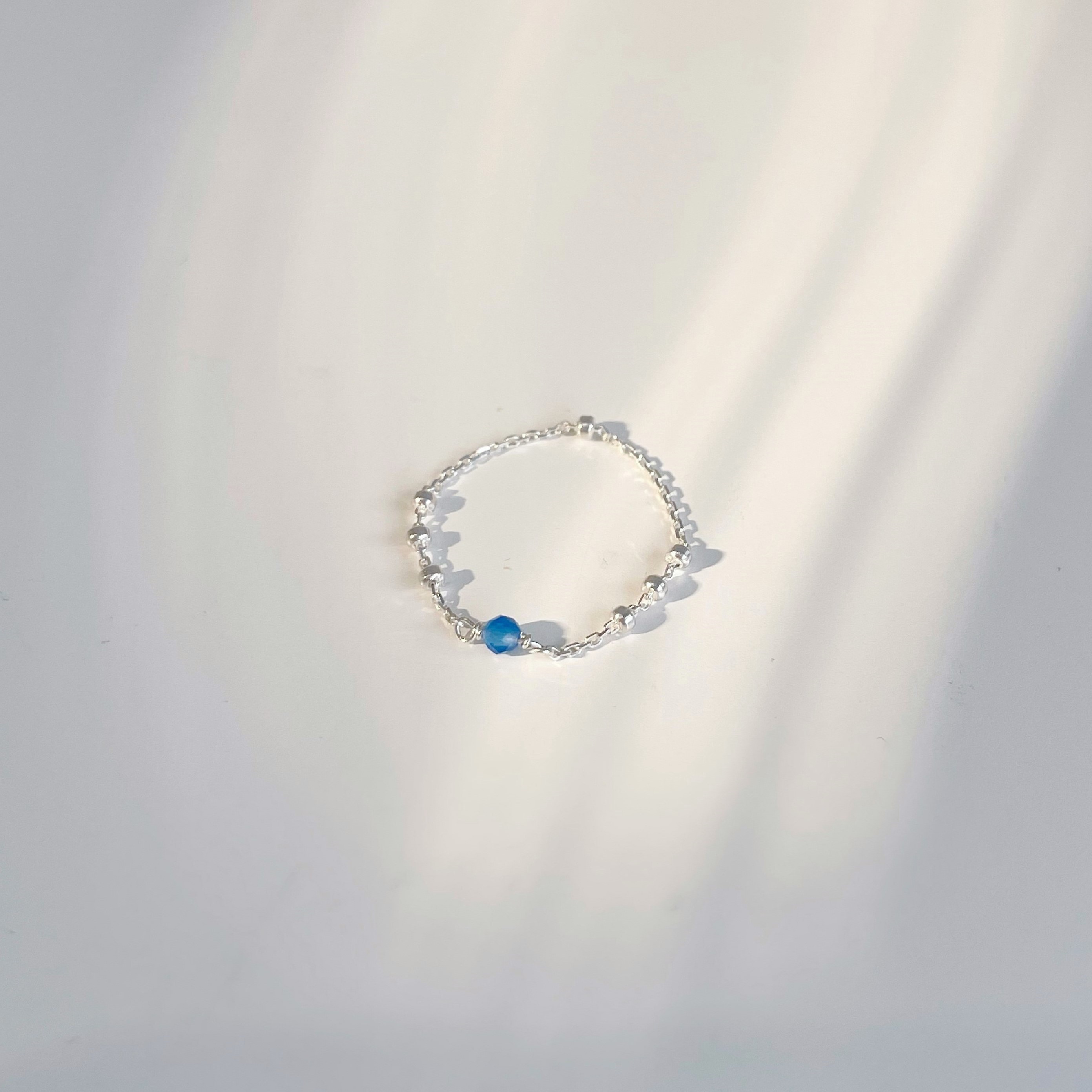 簡約Triplets海藍玉髓鏈戒