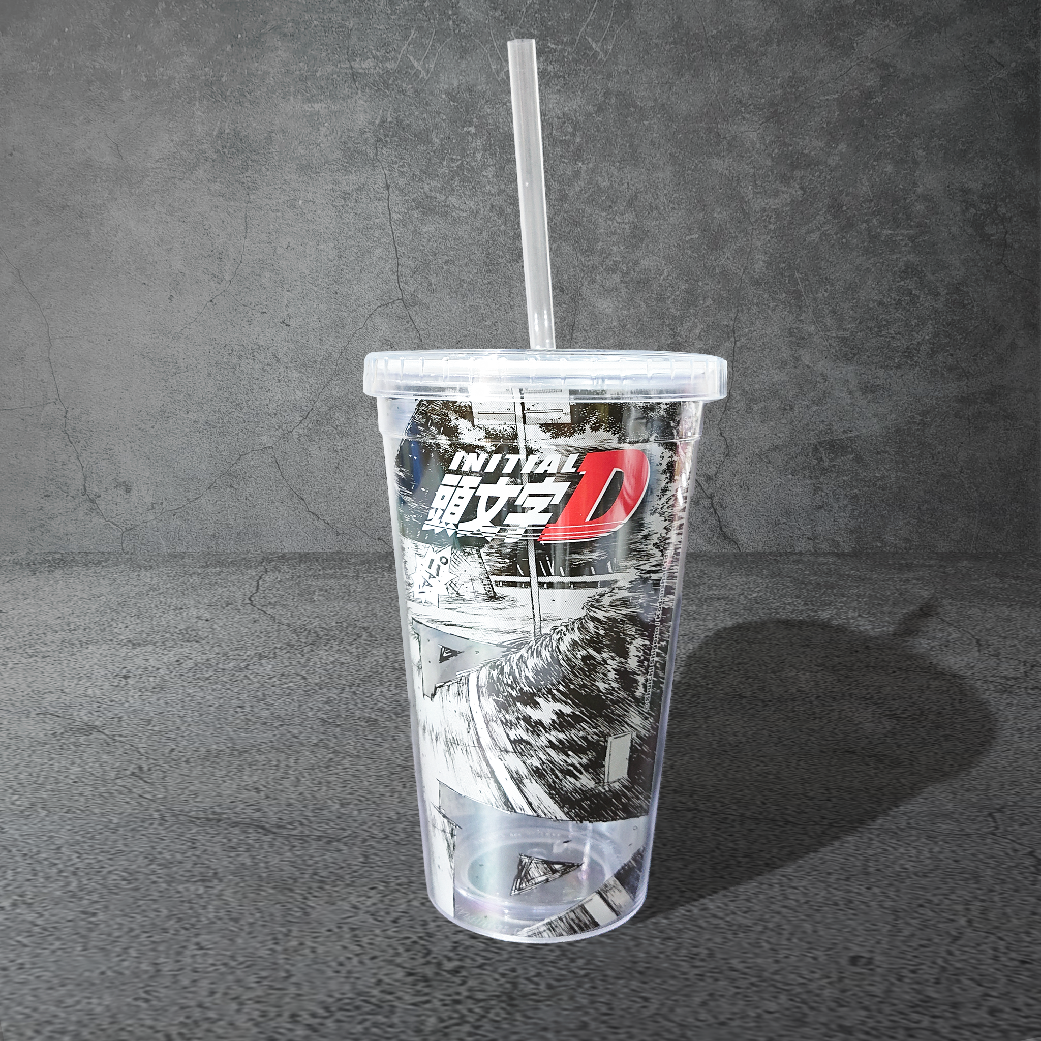頭文字D-冷飲吸管杯450ml-競速款