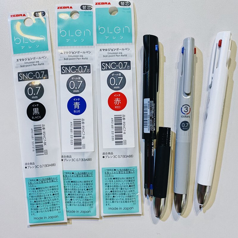 ZEBRA blen 3C 三色原子筆專用替芯 0.5mm/0.7mm