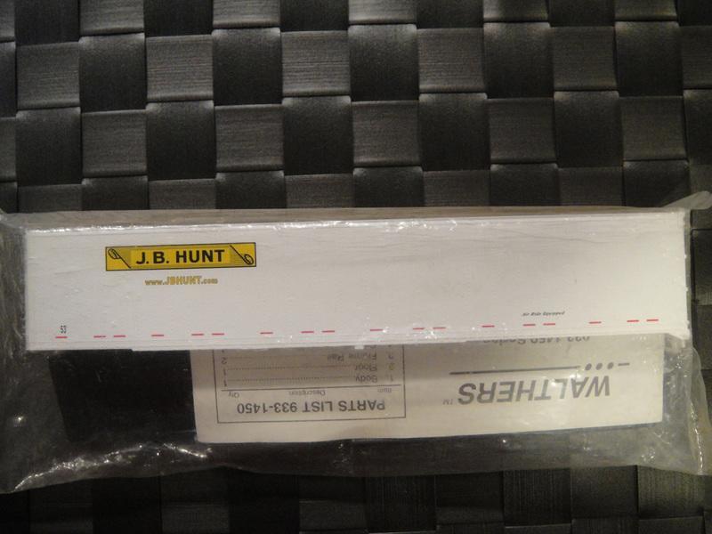Walthers 933-1460 HO規 J.B.HUNT 53呎 貨櫃.有後輪.套件