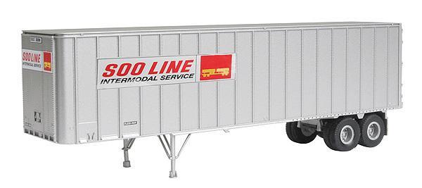 Walthers 933-1690 HO規 Soo Line 40呎貨櫃.有後輪.套件