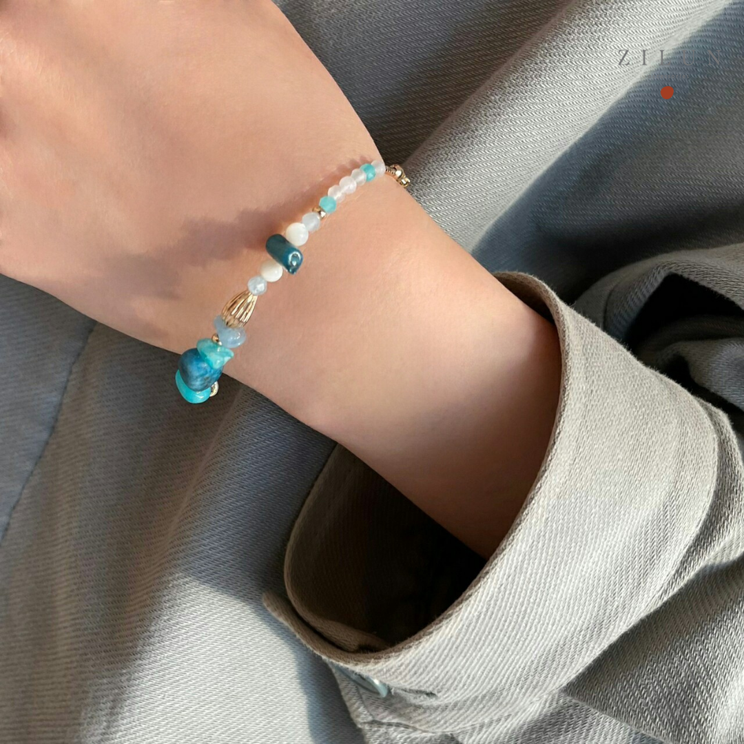 │輕奢│藍鯨傳說 • 天然石 • 手鍊 • 美國14K注金 • 14kgf