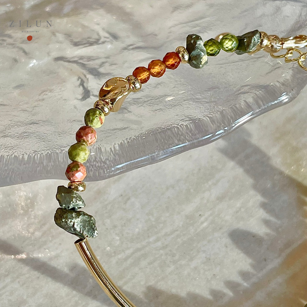 │輕奢│隕石傳說 • 天然石 • 手鍊 • 美國14K注金 • 14kgf