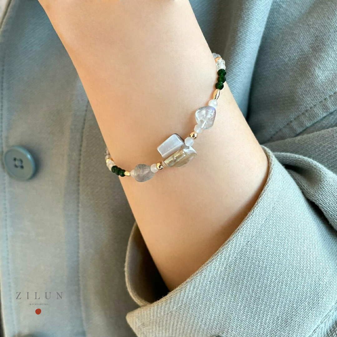 │輕奢│淡水傳說 • 天然石 • 手鍊 • 美國14K注金 • 14kgf