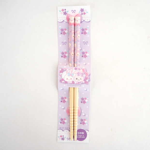 Usamomo萌兔桃桃-筷子-花田 16.5cm