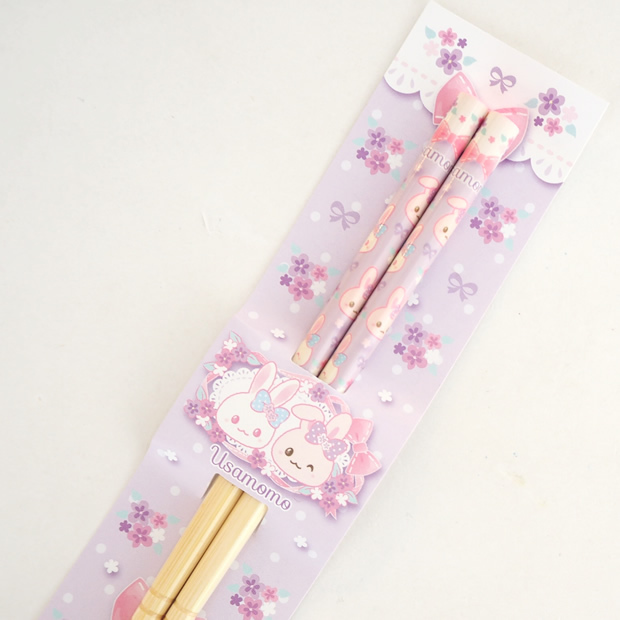 Usamomo萌兔桃桃-筷子-花田 16.5cm