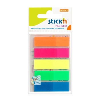 Hopax Stick'n 5色膠膜指示貼 Memo (12 x 45mm) #21050