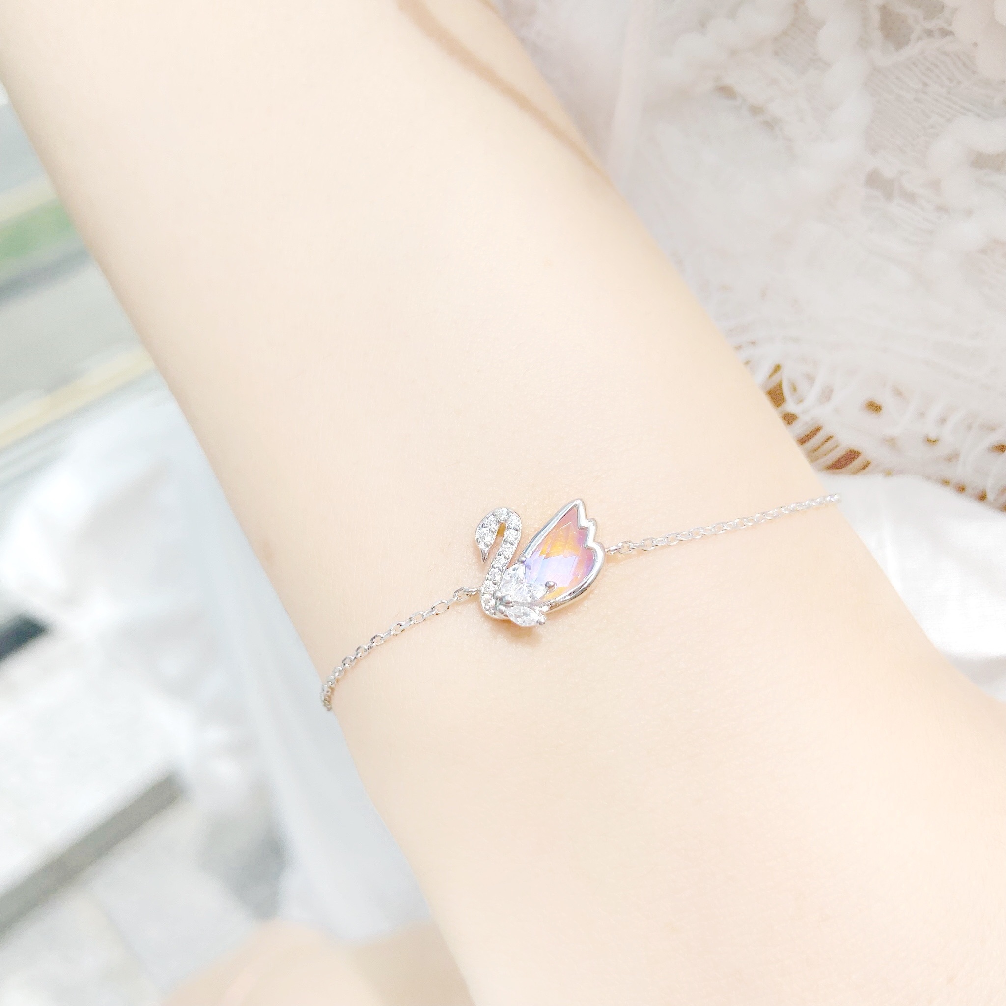 | 925純銀・ 琉璃 | 天鵝說手鏈 | BR0374 |