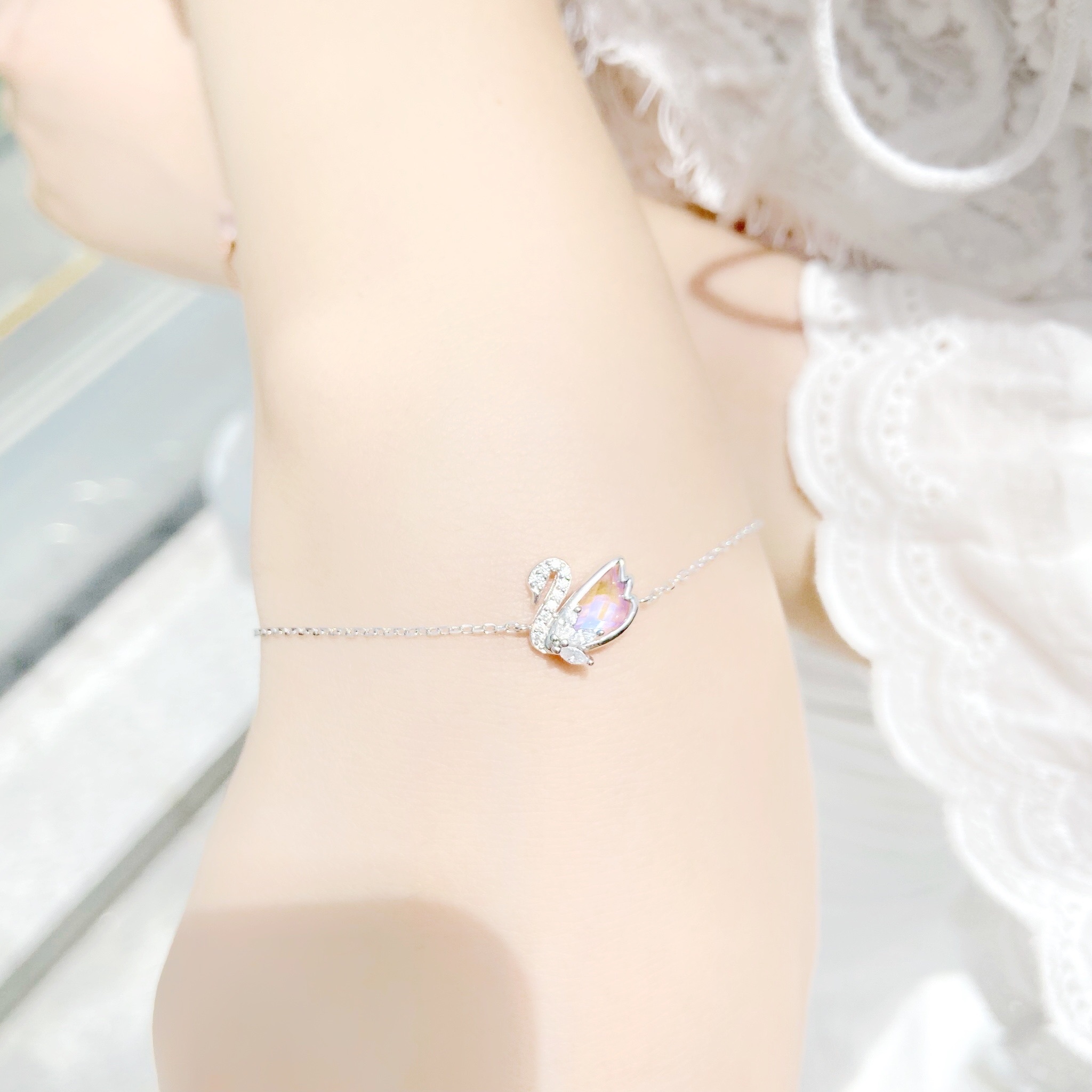 | 925純銀・ 琉璃 | 天鵝說手鏈 | BR0374 |