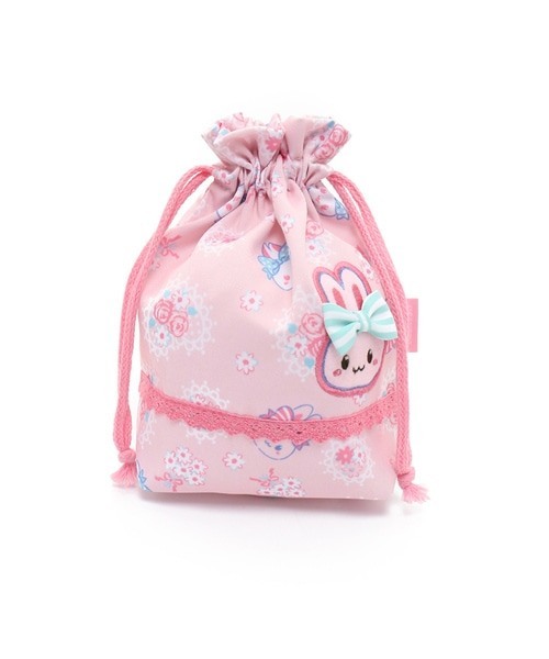 Usamomo萌兔桃桃-束口袋-花漾 花漾 大