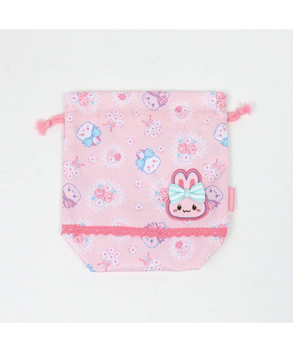 Usamomo萌兔桃桃-束口袋-花漾 花漾 大