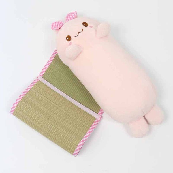 Usamomo萌兔桃桃-午睡枕-藺草兔兔