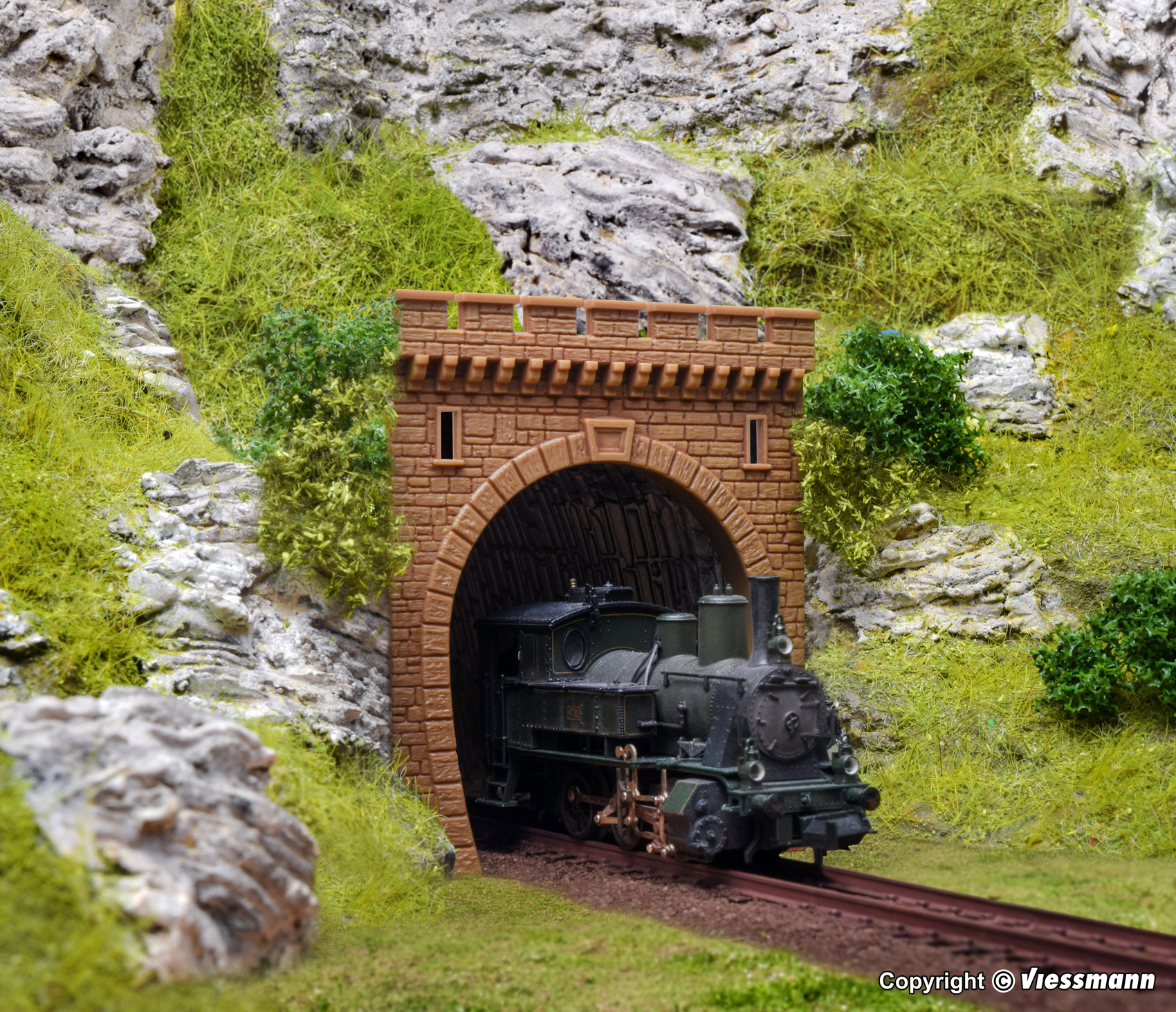 Vollmer 47811 N規 Tunnel portal 單線隧道口 (2入)