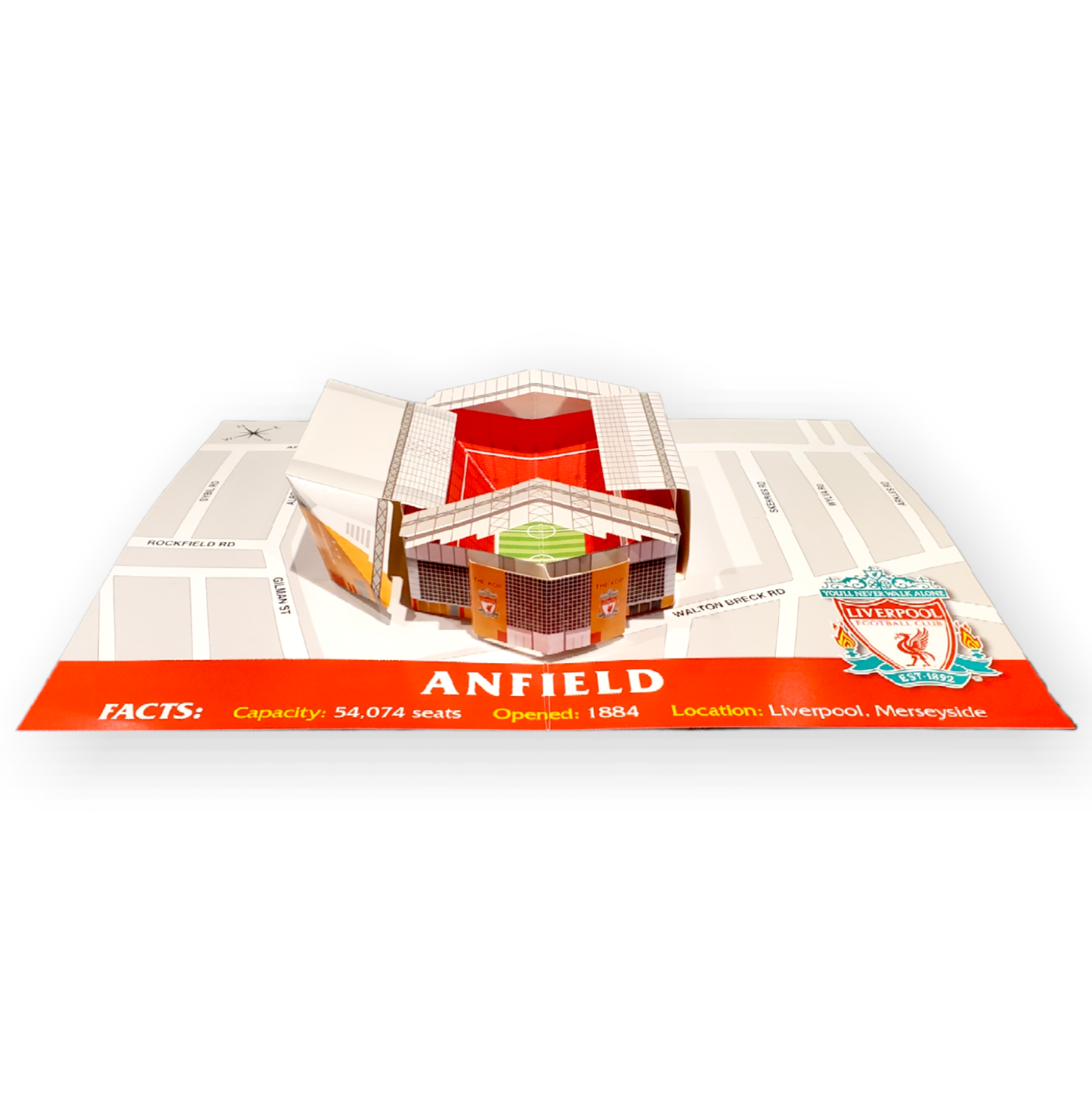 利物浦3D立體球場生日卡