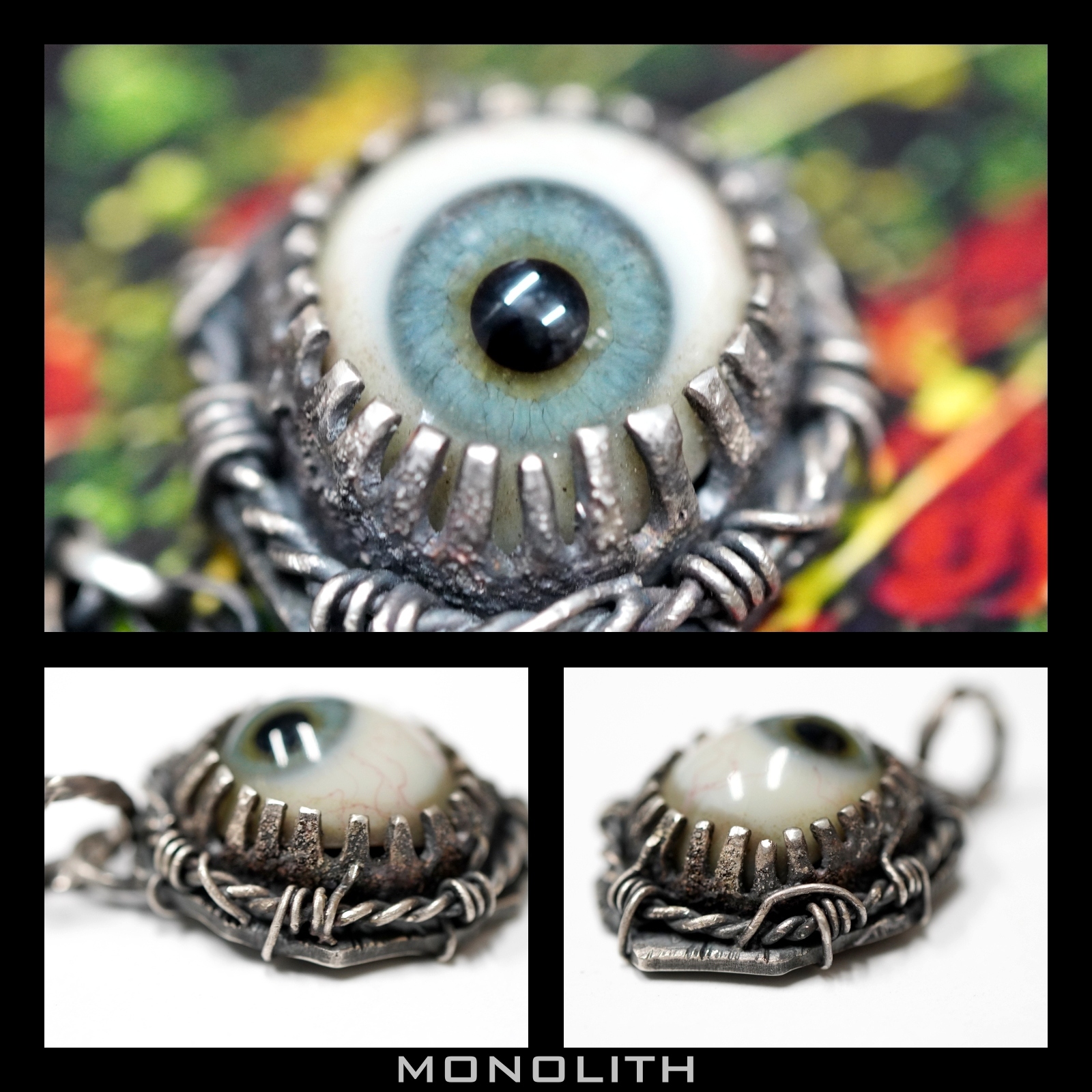 法國古董玻璃義眼【吊墜】