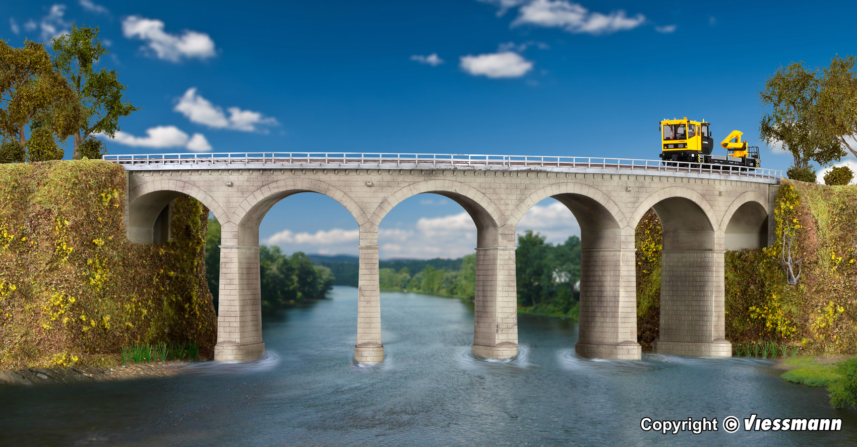 Kibri 39726 HO規 Curved stone viaduct 彎曲石高架橋