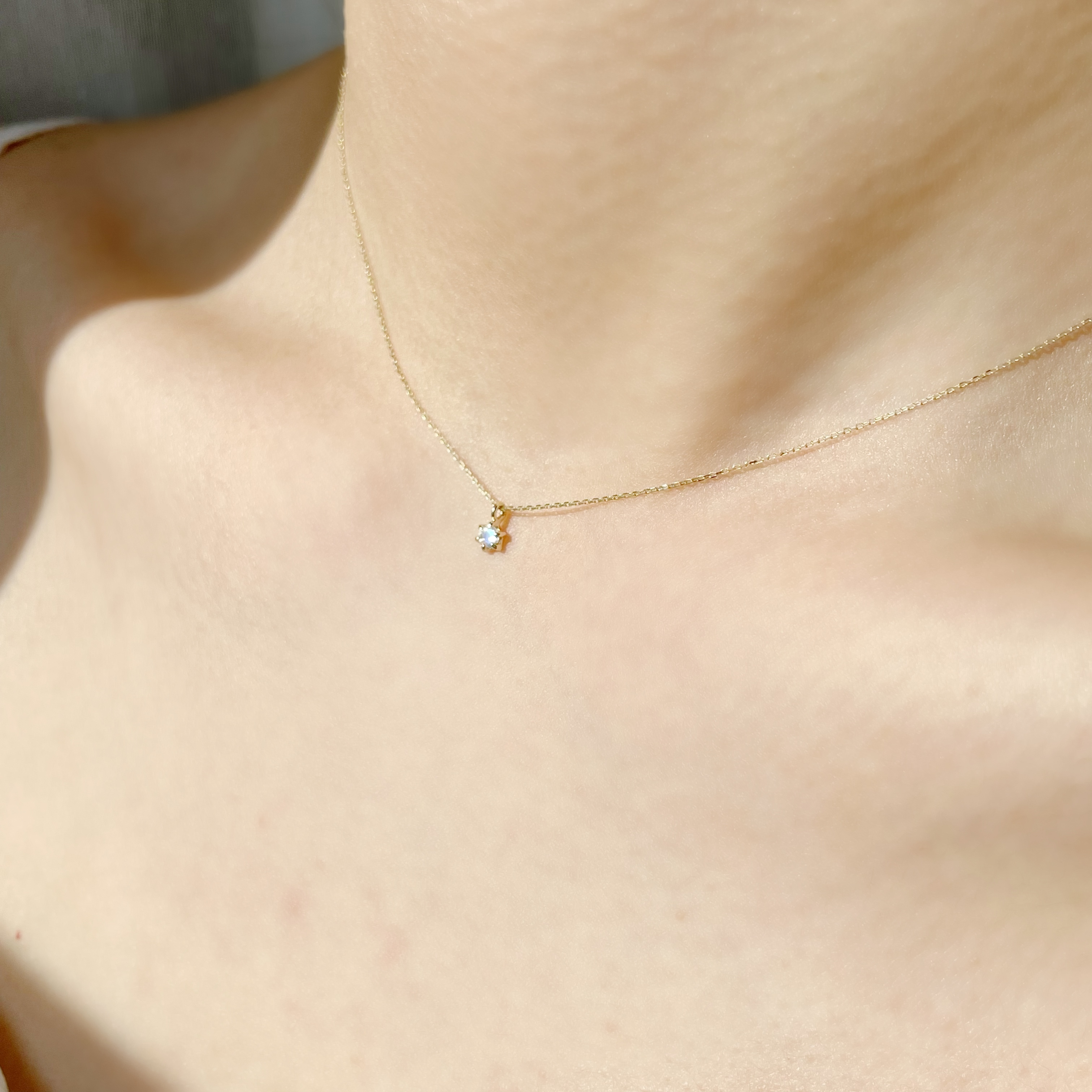14K mini六爪月光項鍊