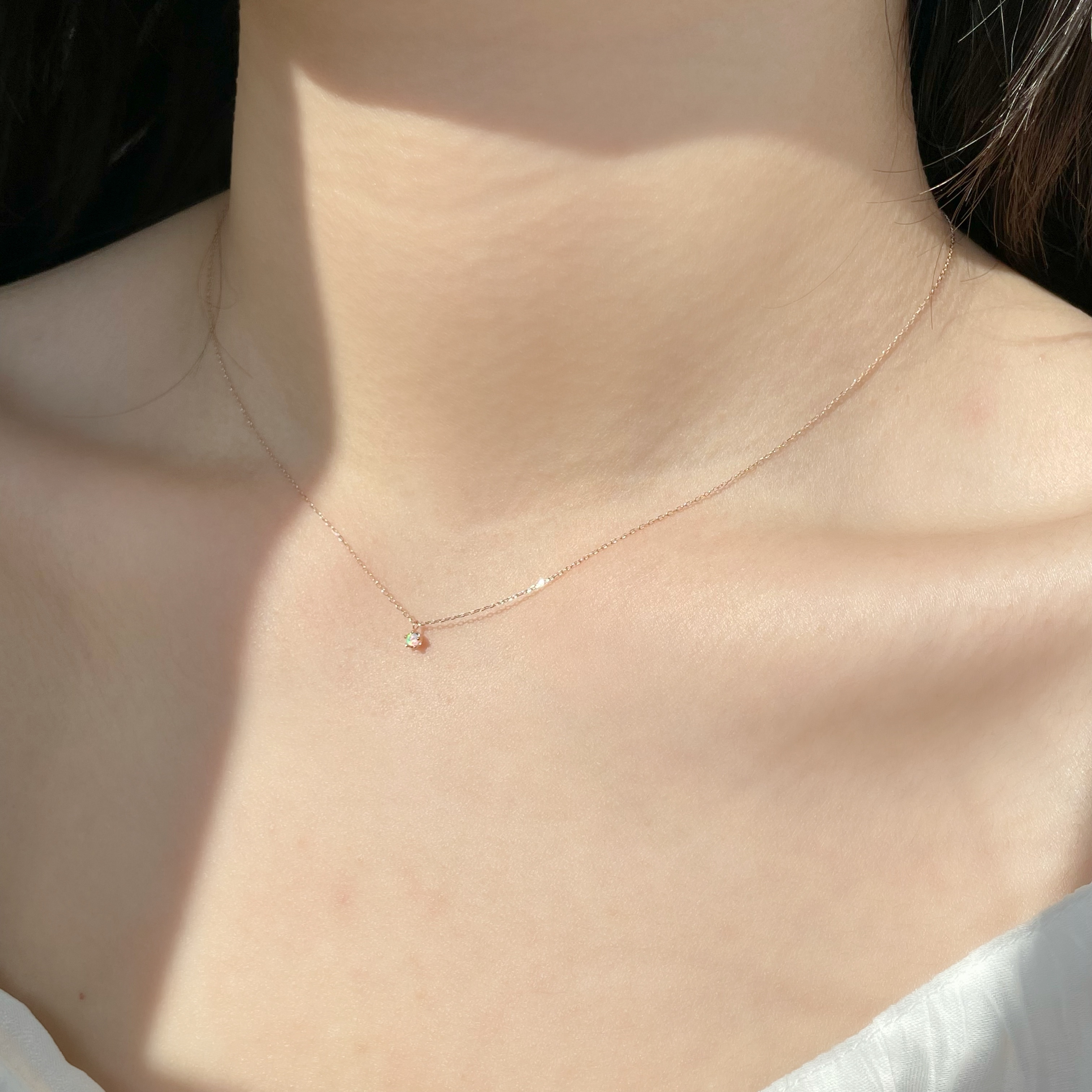 14K mini皇冠歐泊項鍊