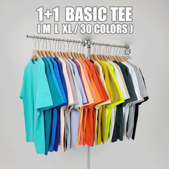 1+1 純色短TEE / 30色
