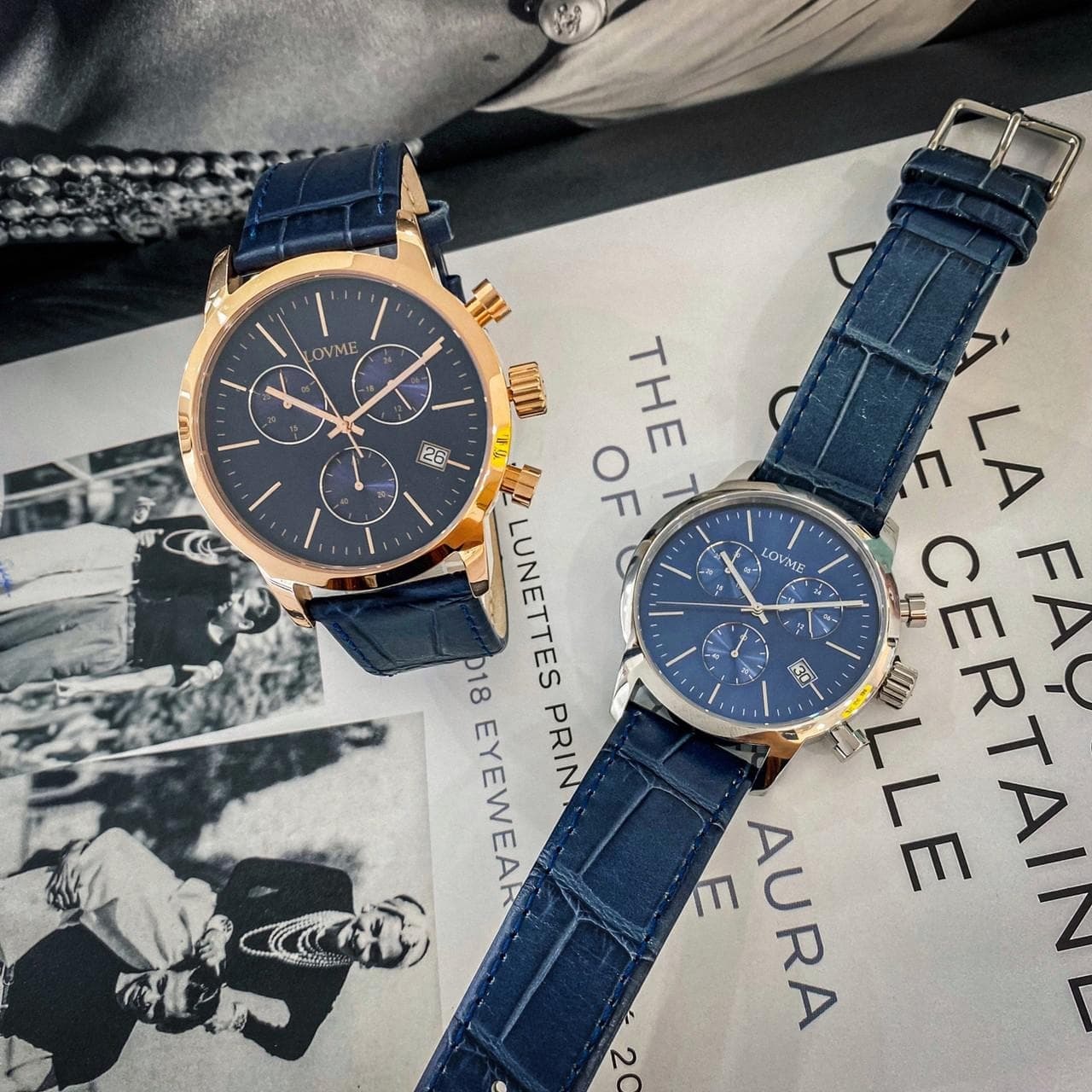 【LOVME】城市獵人個性時尚腕錶 VL0051M-4B-L41(玫瑰金)/ VL0051M-2L-L21(銀色) 43mm 現代鐘錶