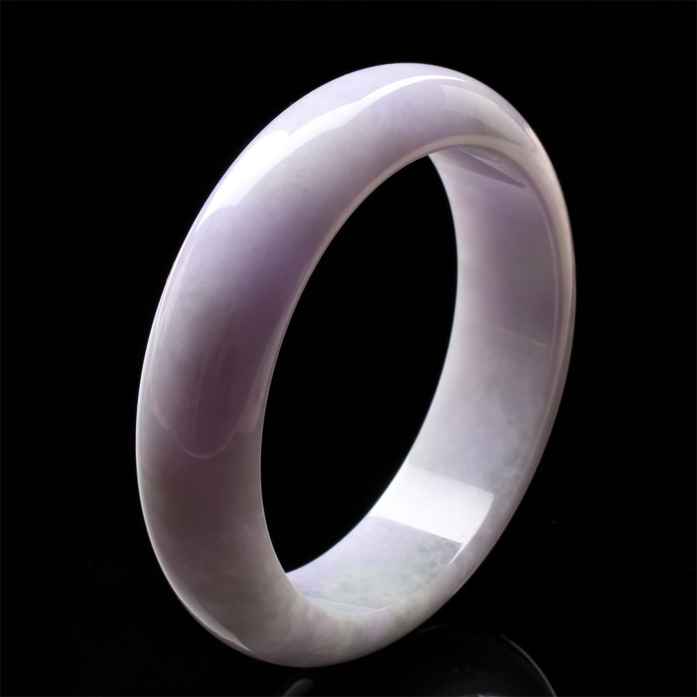 【雅紅珠寶】天然春帶彩翡翠玉鐲-寬版-#20-懷金垂紫-B0017