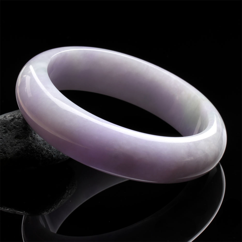 【雅紅珠寶】天然春帶彩翡翠玉鐲-寬版-#20-懷金垂紫-B0017