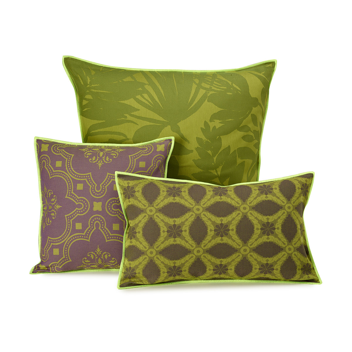 Green Cushion Cover, Bahia (Set of 2)