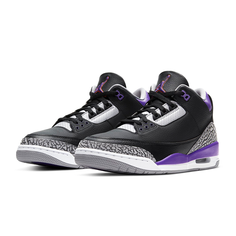 Air Jordan 3 Retro '' Court Purple '' 黑紫爆裂紋男款CT8532-