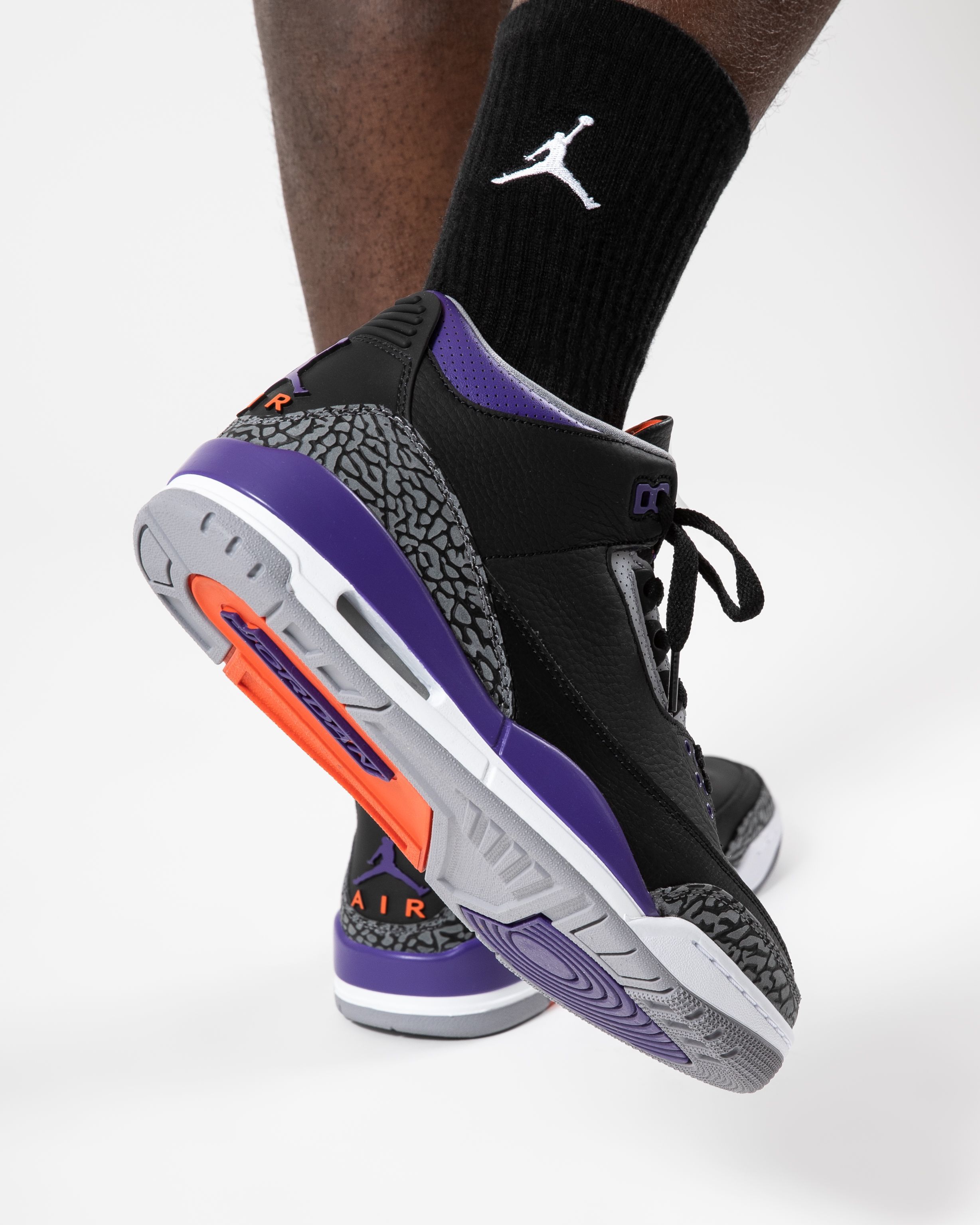 Air Jordan 3 Retro '' Court Purple '' 黑紫爆裂紋男款CT8532-