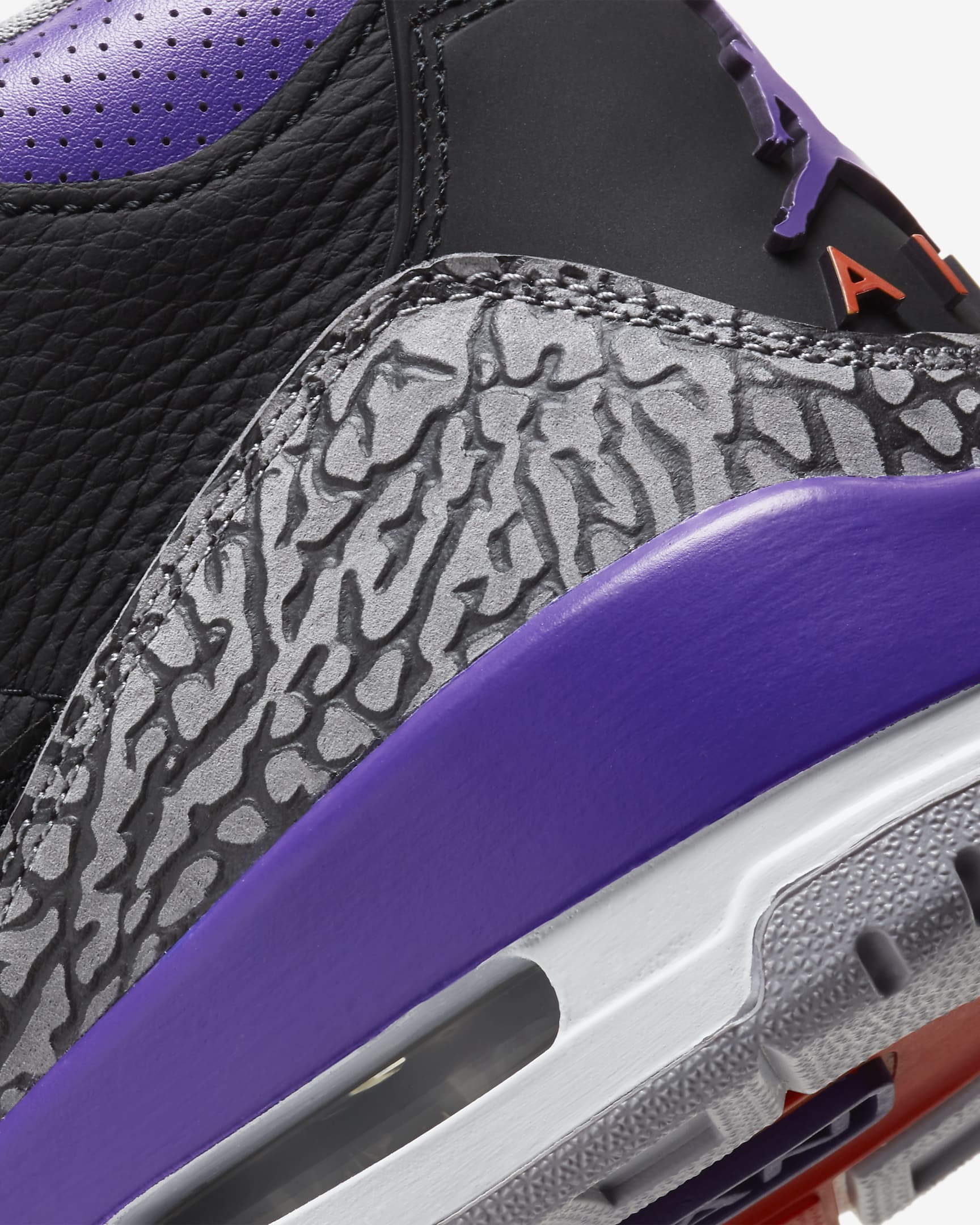 Air Jordan 3 Retro '' Court Purple '' 黑紫爆裂紋男款CT8532-