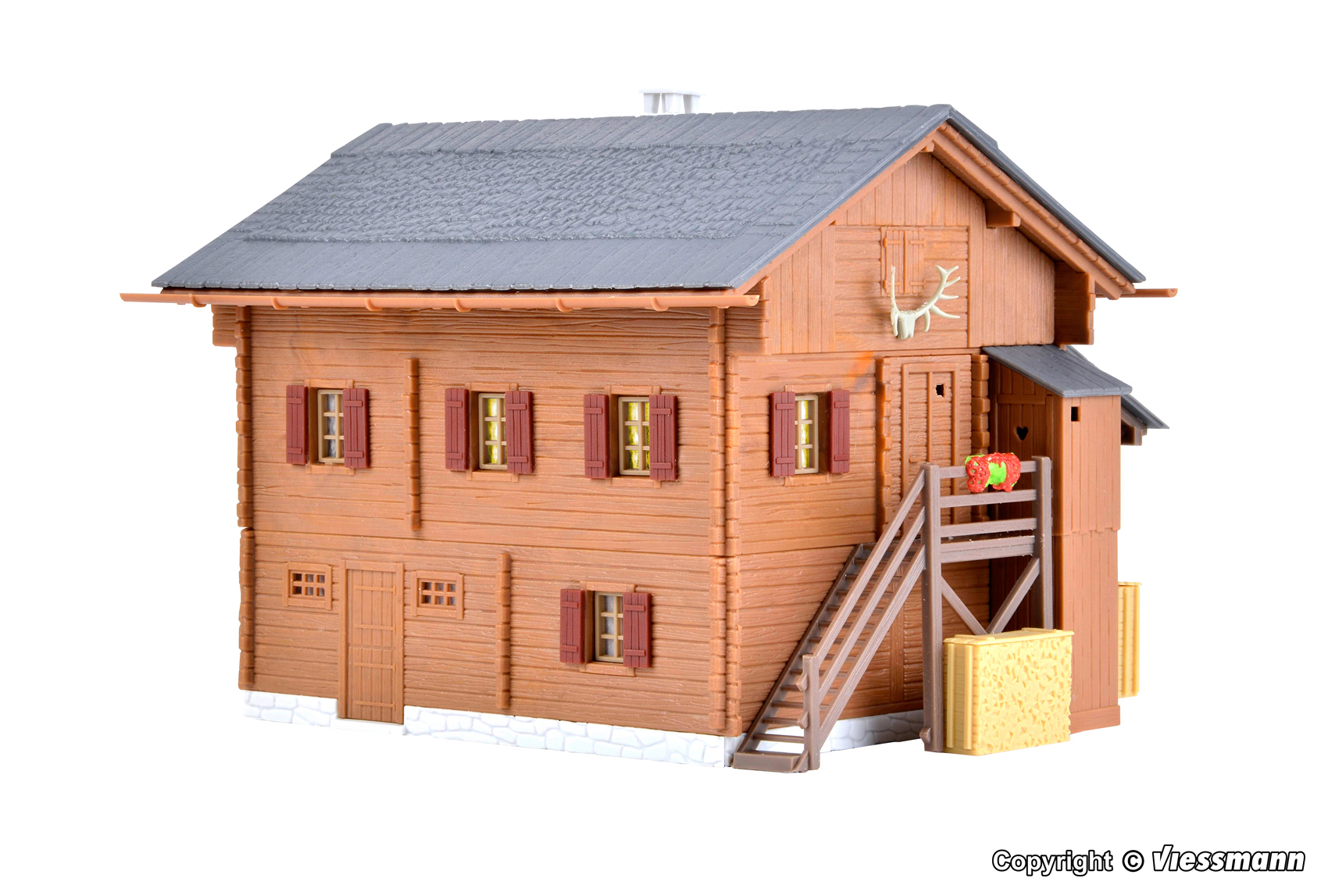 Kibri 38011 HO scale, Mountain house with house illumination start-set