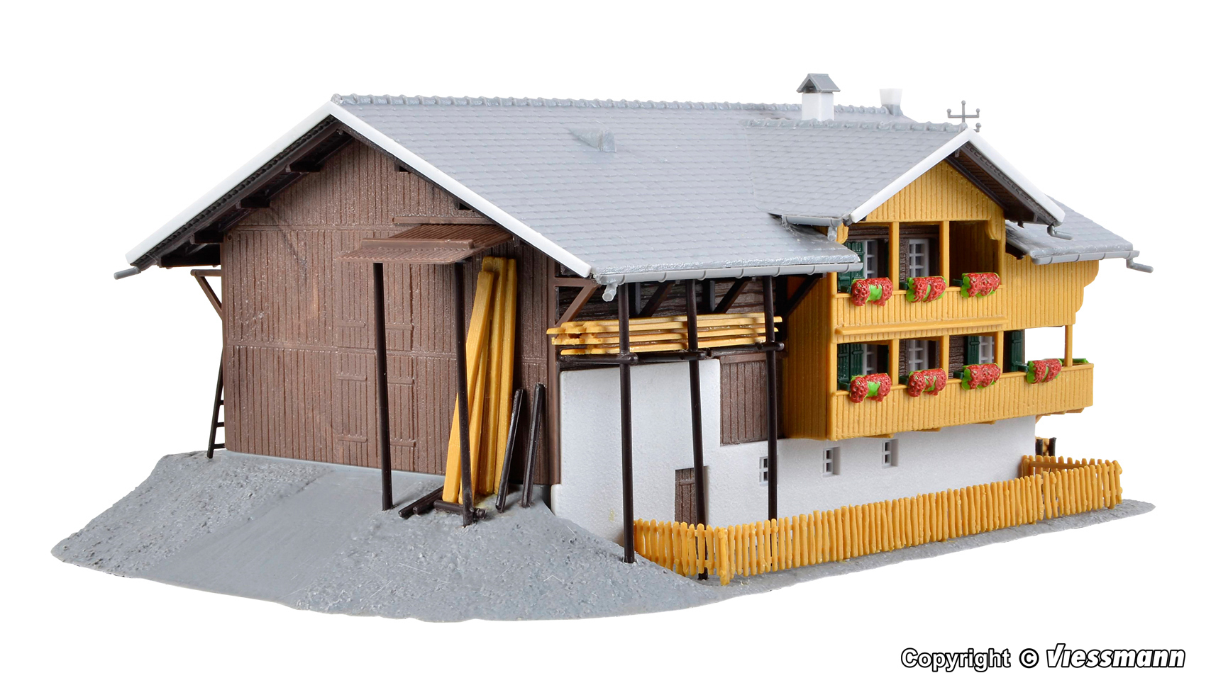 Kibri 38807 HO scale, Farm in Simmentaler