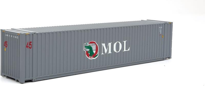 SceneMaster 949-8572 HO規 MOL Mitsui OSK 45呎 CIMC 貨櫃 灰