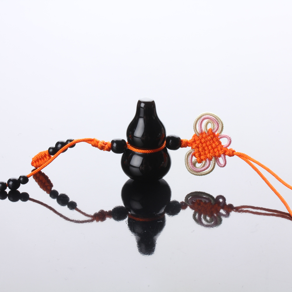 【雅紅珠寶】除穢避邪天然黑色葫蘆玉髓吊飾-C0004