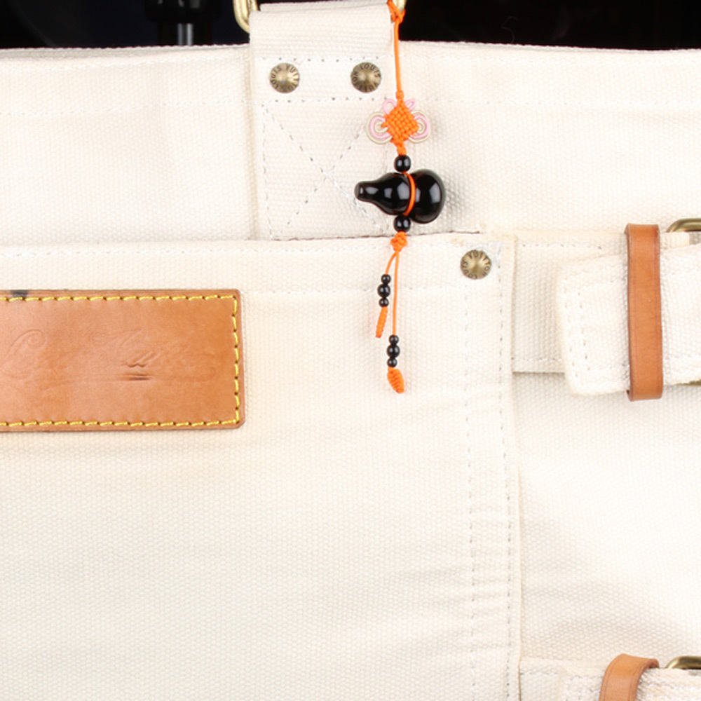 【雅紅珠寶】除穢避邪天然黑色葫蘆玉髓吊飾-C0004