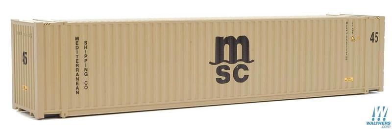SceneMaster 949-8565 HO規 MSC 45呎 CIMC 貨櫃 黃
