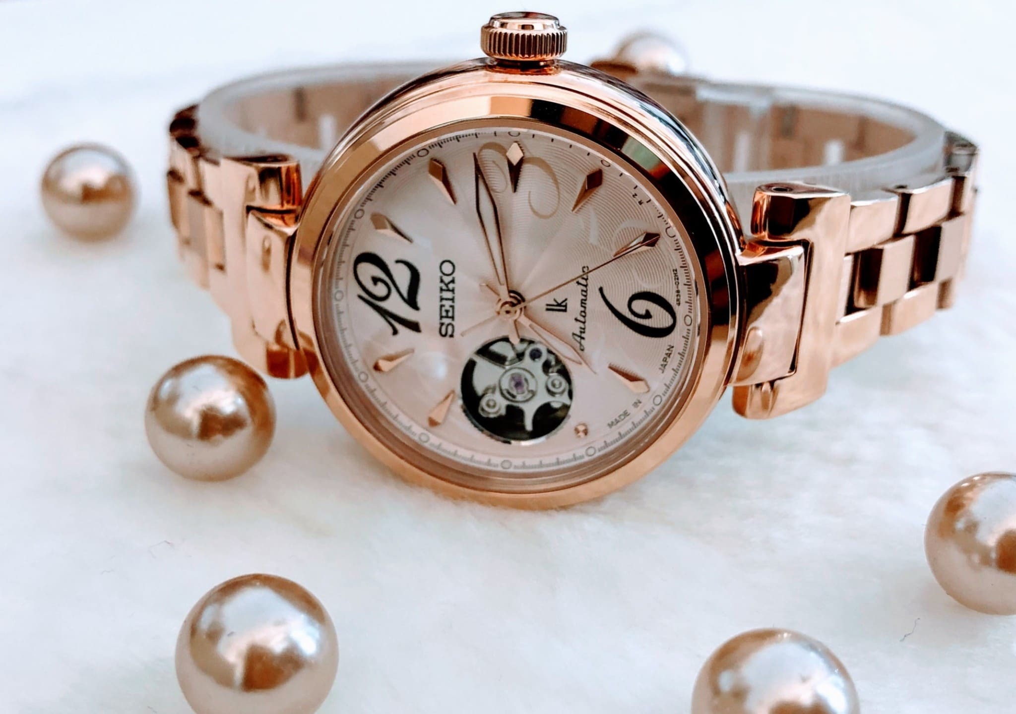 【SEIKO 精工】LUKIA系列 時刻柔情鏤空機械腕錶 4R38-01L0V 28 mm 現代鐘錶