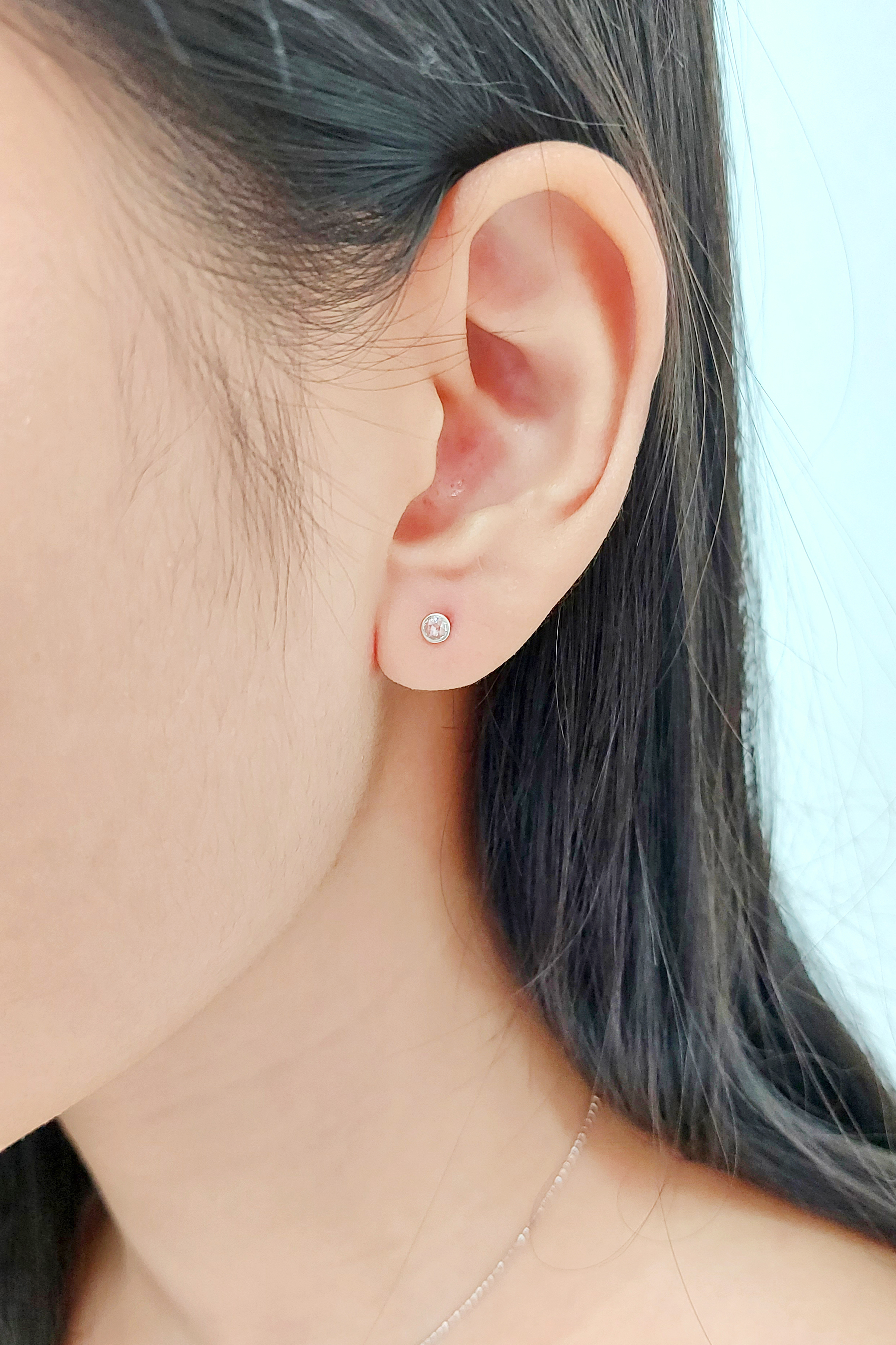 PT900 鉑金天然鑽石耳環