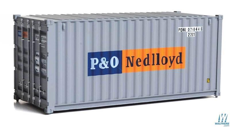 SceneMaster 949-8074 HO規 P&O Nedloyd 20呎 貨櫃.灰