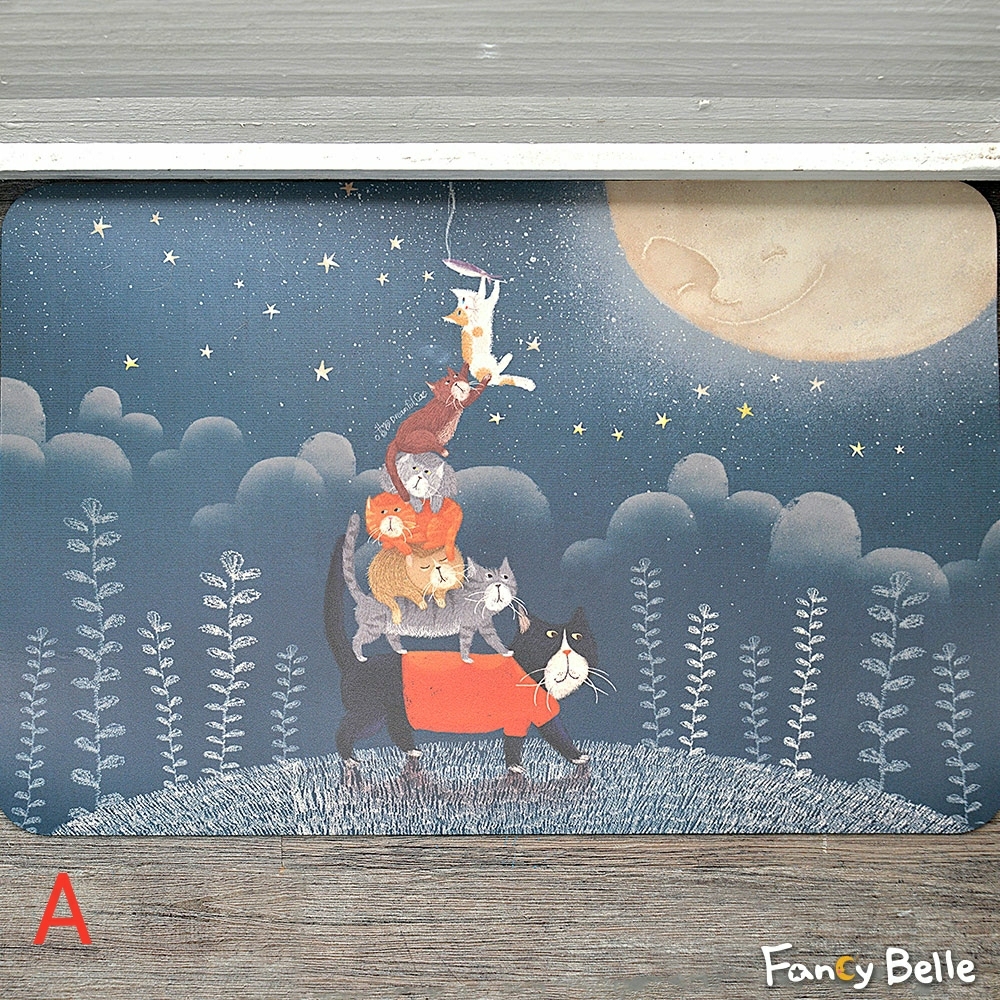 台灣軟式珪藻土地氈 (第四代) 義大利 Fancy Belle X 台灣插畫家 DreamfulCat