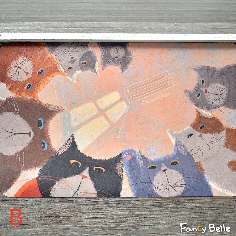 台灣軟式珪藻土地氈 (第四代) 義大利 Fancy Belle X 台灣插畫家 DreamfulCat
