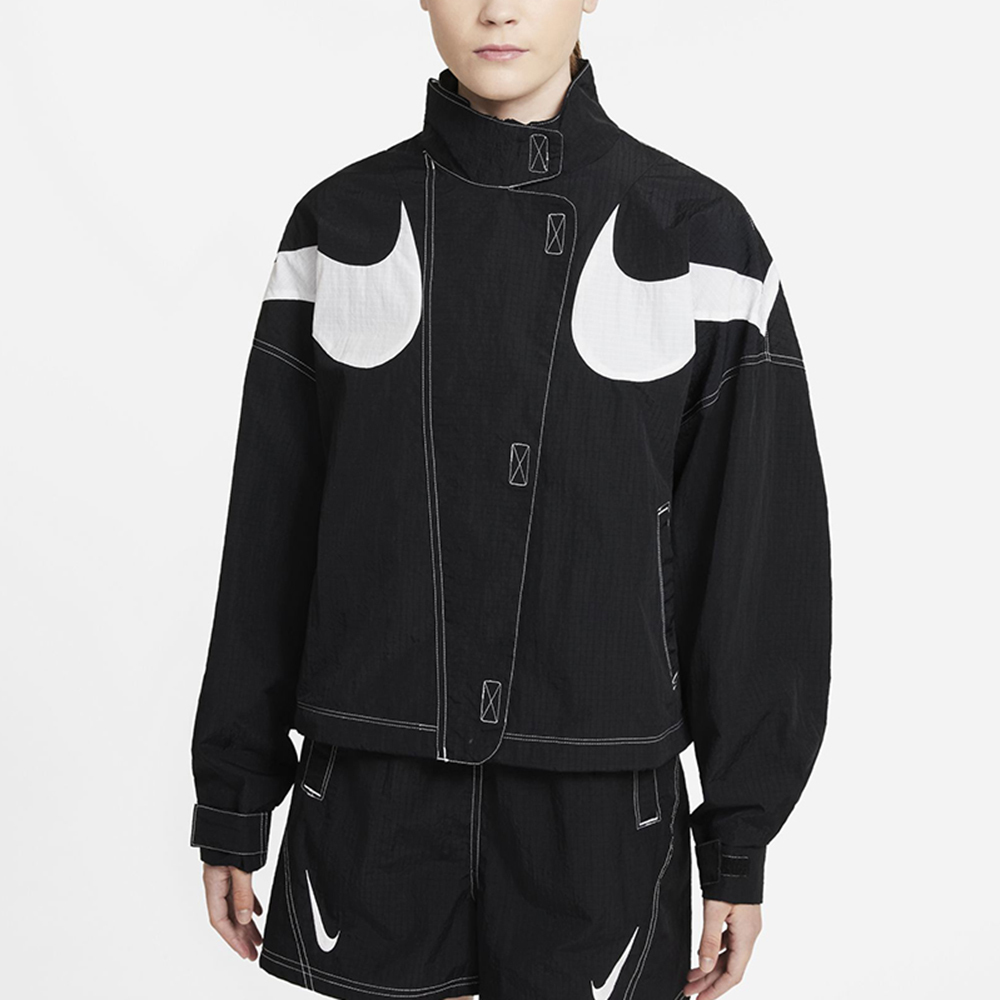 NIKE NSW 立領 風衣 短版 夾克 外套 黑色
