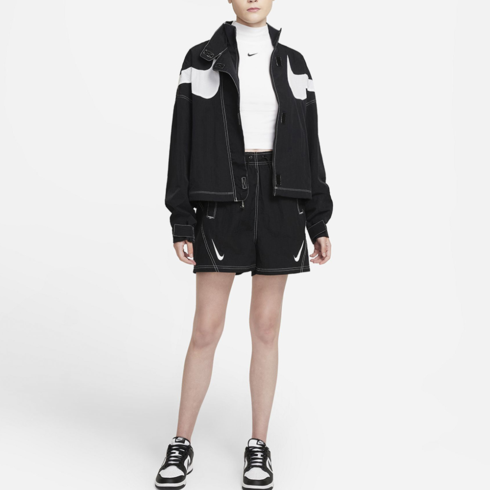 NIKE NSW 立領 風衣 短版 夾克 外套 黑色