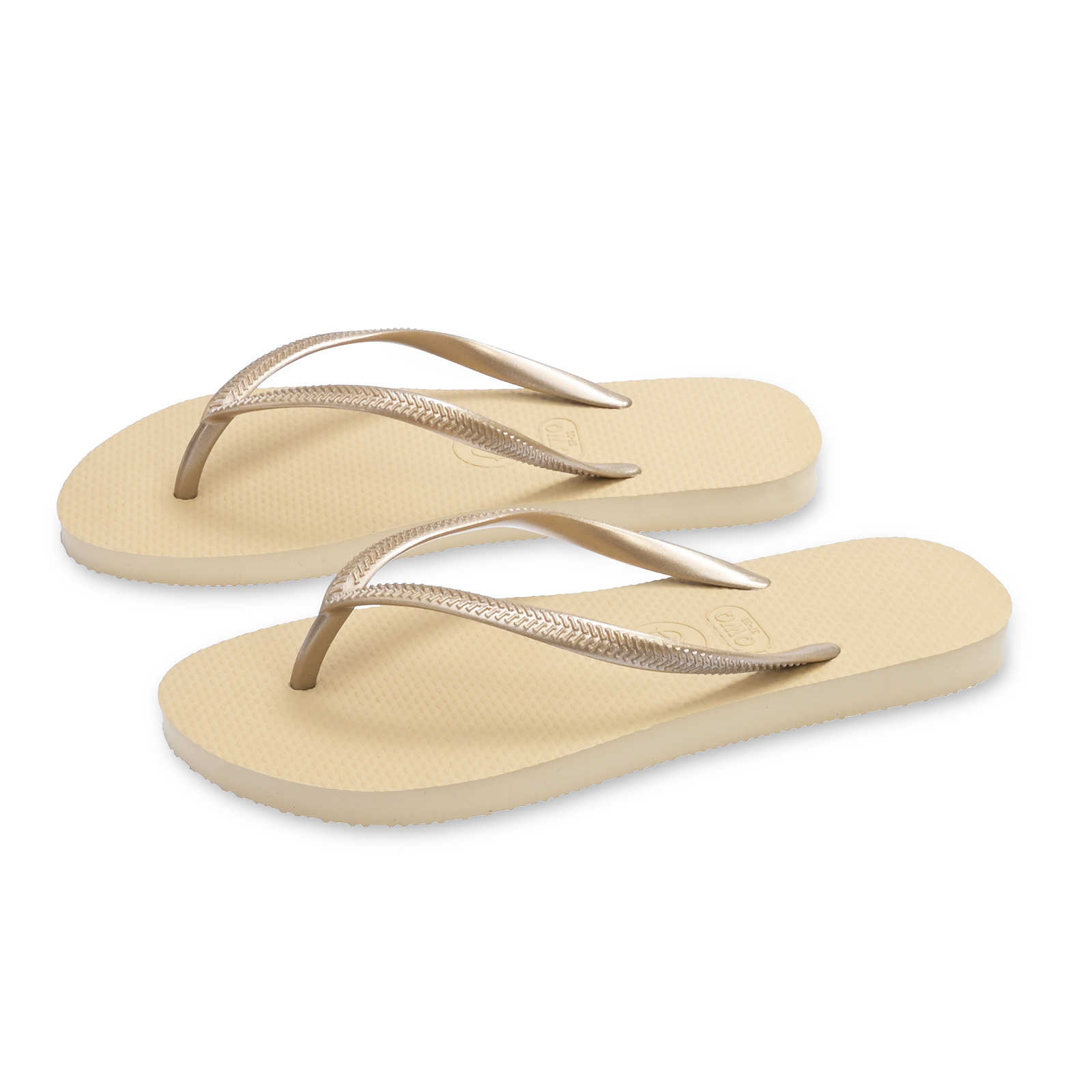 Slim窈窕系列 沙金 女款平底人字夾腳拖