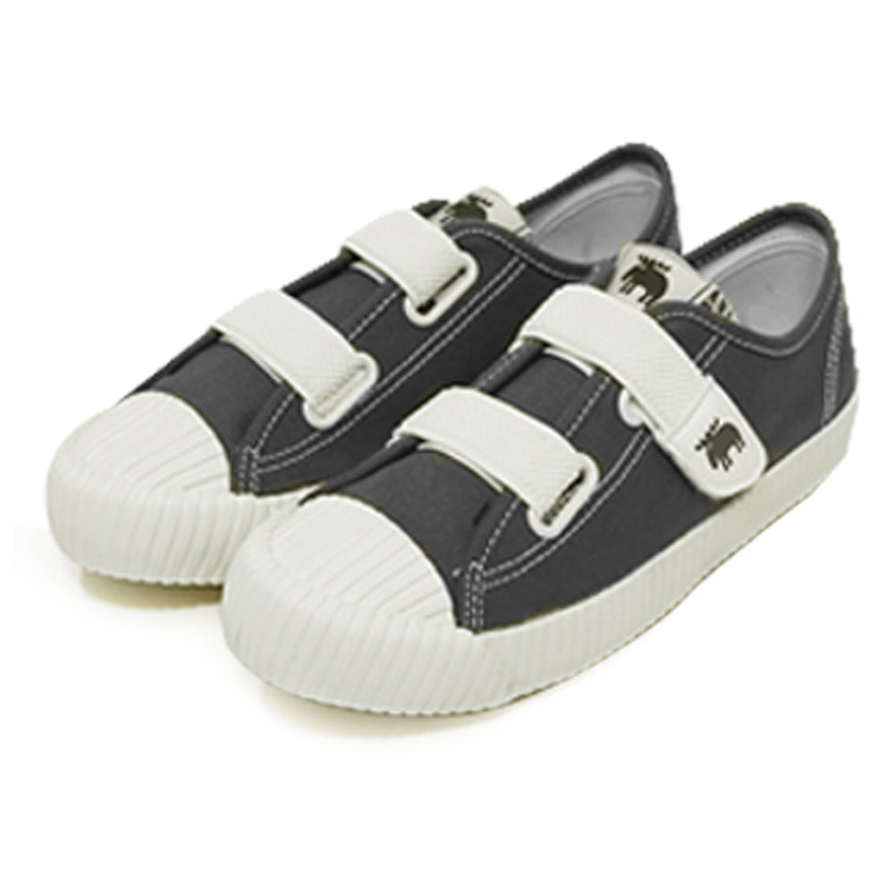 moz瑞典駝鹿魔鬼氈帆布餅乾童鞋(鐵灰)