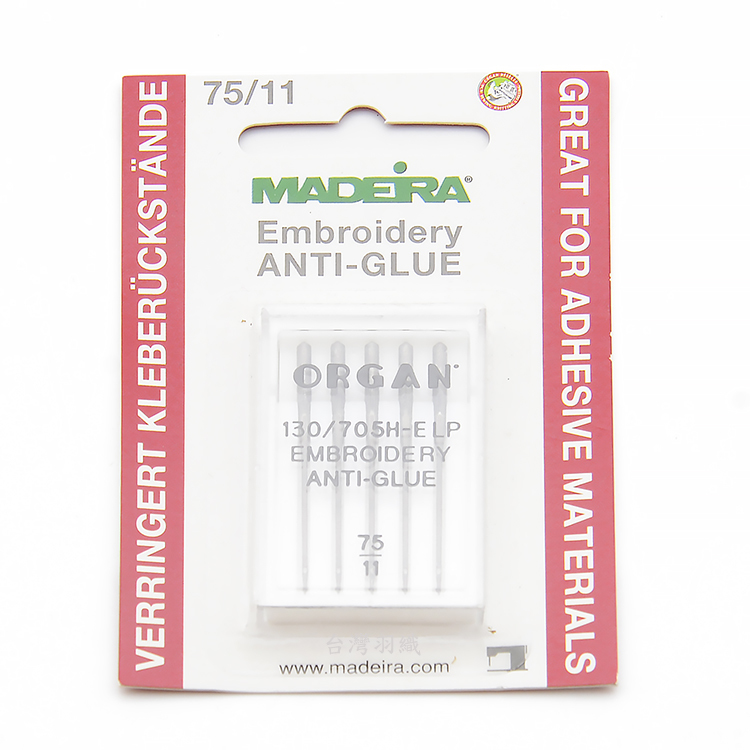 〔家用型〕防沾黏刺繡針75#11(5入裝)