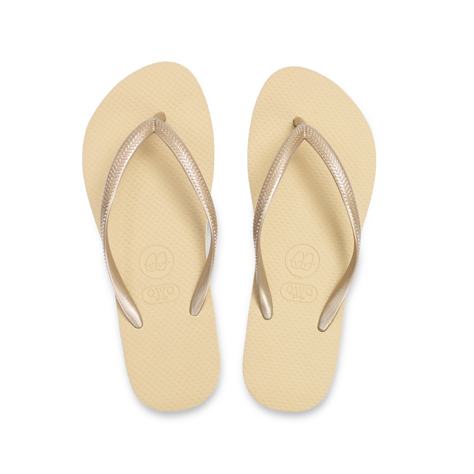 Slim窈窕系列 沙金 女款平底人字夾腳拖