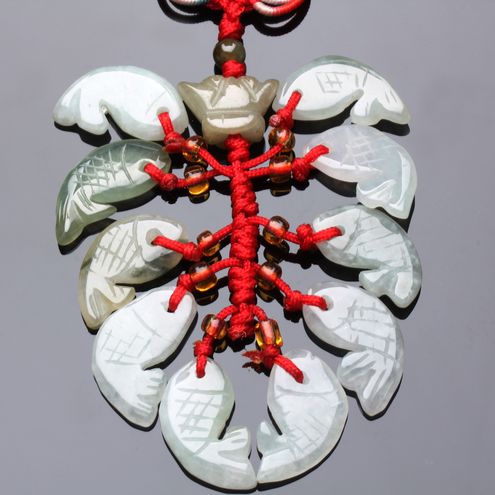 【雅紅珠寶】年年有餘冰種緬甸玉墜子-吊飾/項鍊